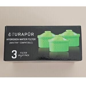NEW Open Box TURAPUR Maxtra Compatible Hydrogen Water Filter 3 Pack